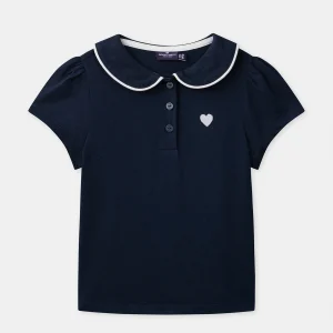 T-shirt bleu marine Fille