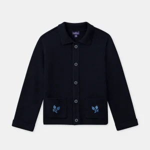 Cardigan bleu marine Fille