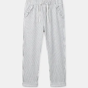 Pantalon à rayures bleues marines Fille