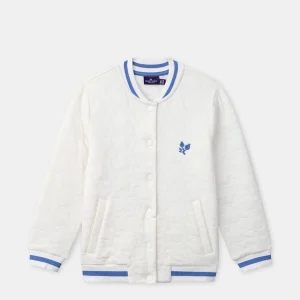 Teddy écru matelassé fleurs Fille