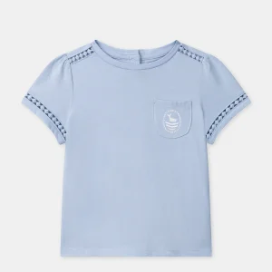 T-shirt bleu ciel Fille