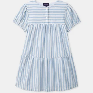 Robe à rayures bleues Fille