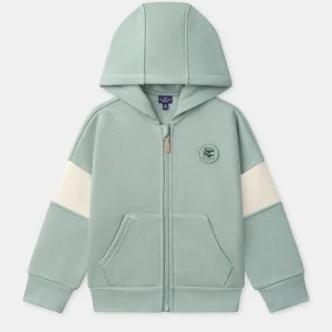 Gilet à capuche vert Garçon