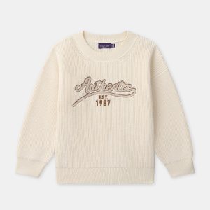 Pull écru en maille Garçon