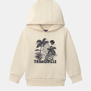 Sweat à capuche beige Garçon