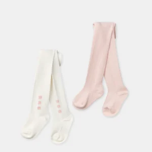 Lot de 2 collants écru ou rose Bébé Fille