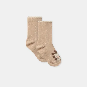 Chaussette marron lion Bébé Fille