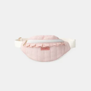 Sac banane à carreaux rose Fille