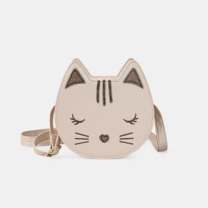 Sac tête de chat rose à bandoulière Fille