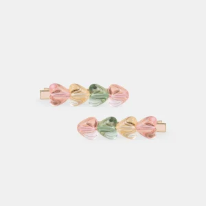 Lot de 2 barrettes cœurs Fille