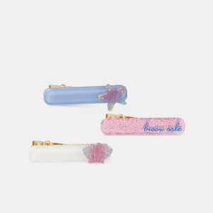 Lot de 3 barrettes coquillages ou étoiles Fille