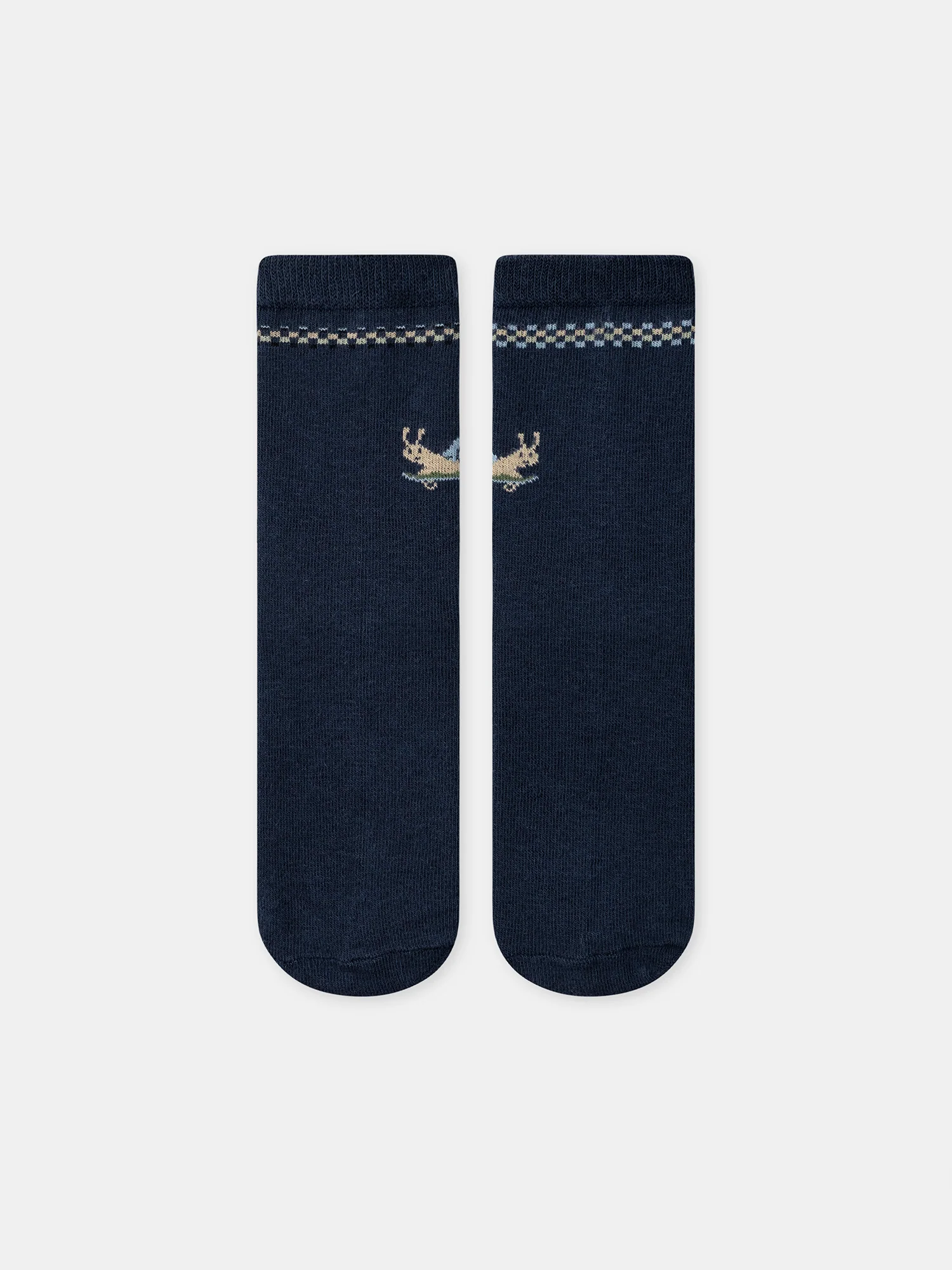 Chaussette bleu marine escargot Garçon – Image 3