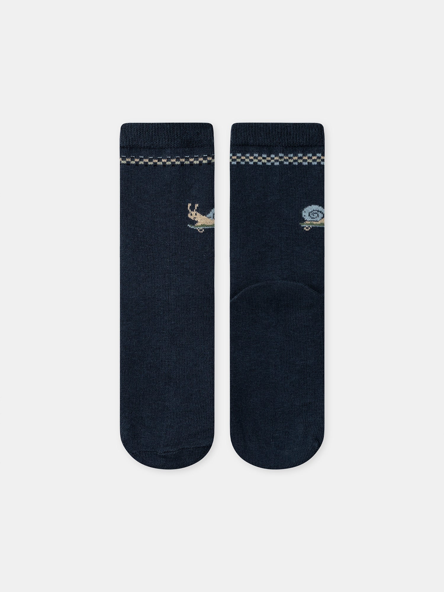 Chaussette bleu marine escargot Garçon – Image 4