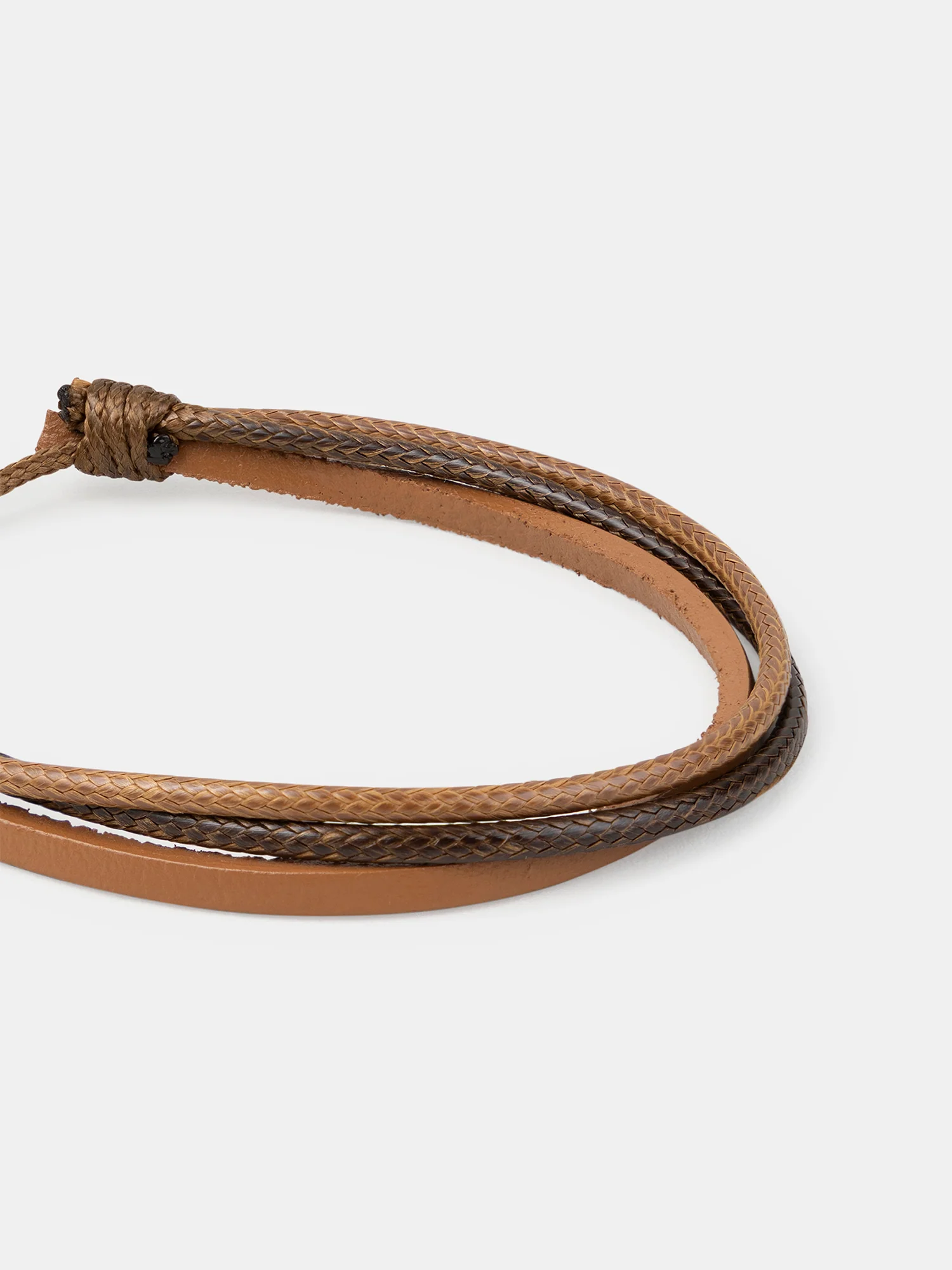 Bracelet cuir et liens tressés Fille – Image 3