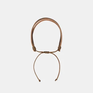 Bracelet cuir et liens tressés Fille