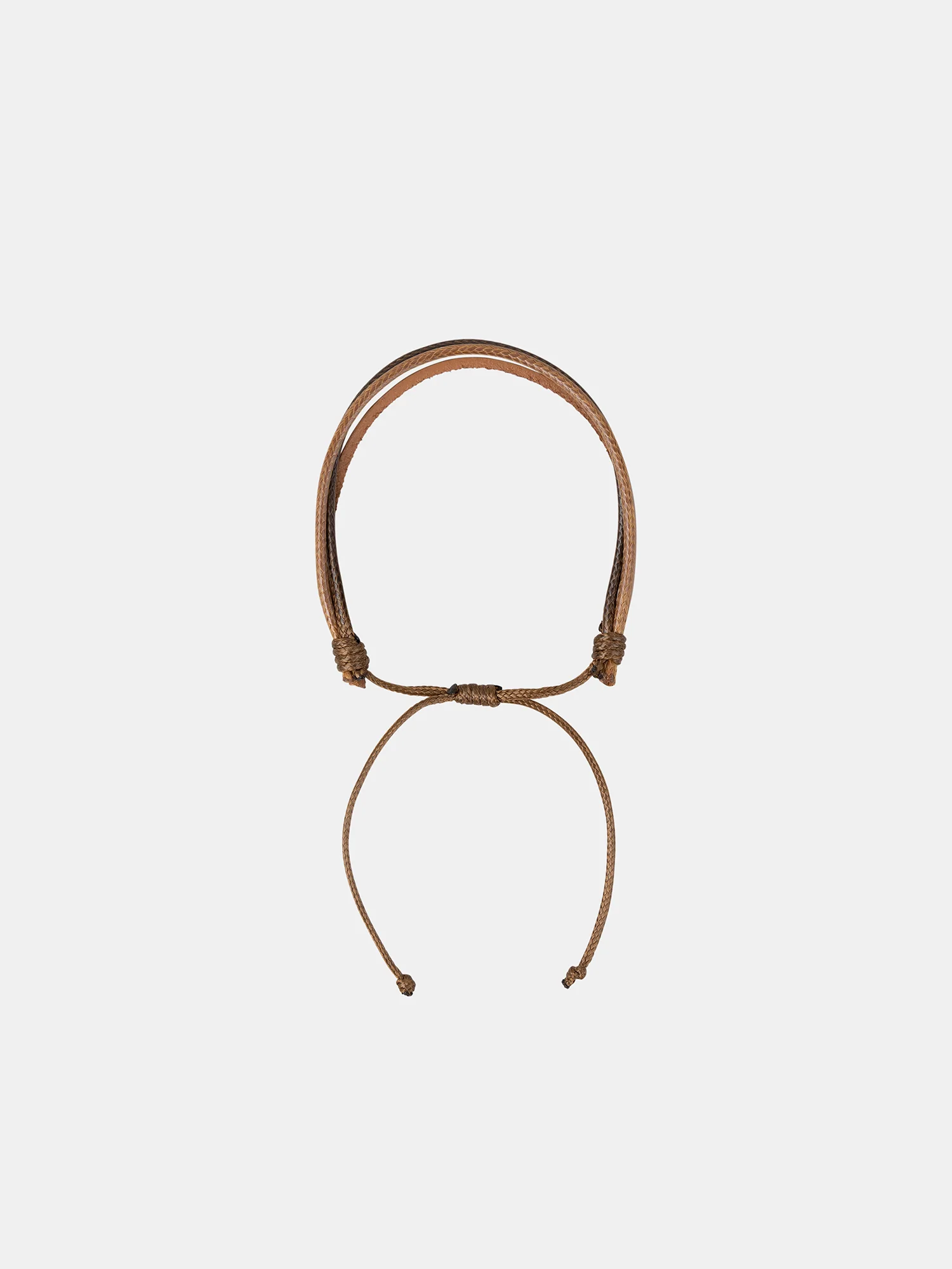 Bracelet cuir et liens tressés Fille – Image 2