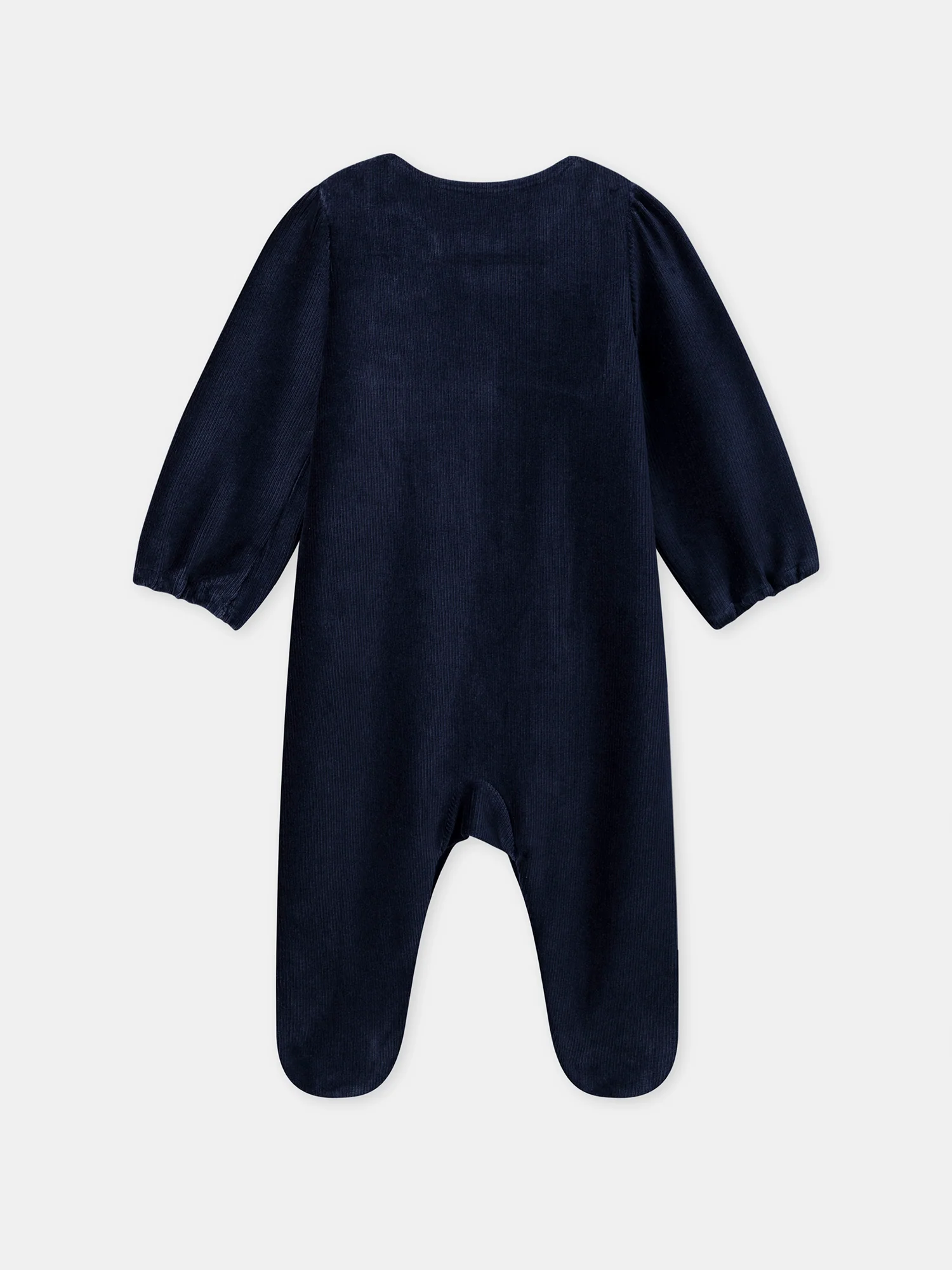 Grenouillère bleu marine imprimé fleuri Bébé Fille – Image 6