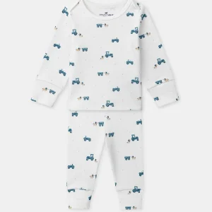 Pyjama écru évolutif imprimé tracteurs Bébé Garçon