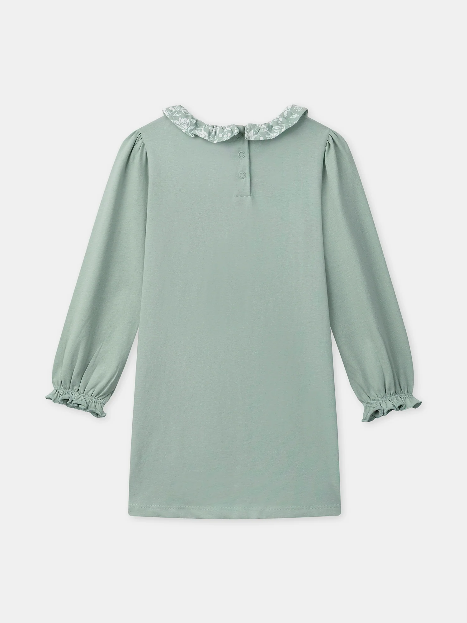 Chemise de nuit vert imprimé jardin Fille – Image 8