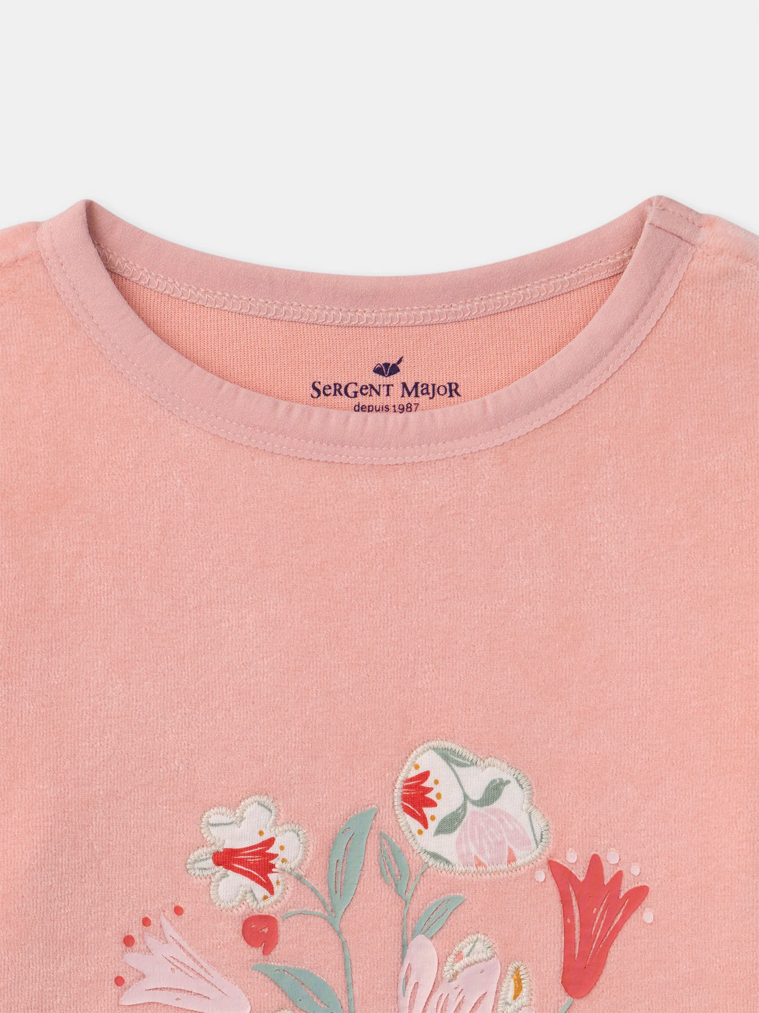 Chemise de nuit corail imprimé bouquet Fille – Image 4