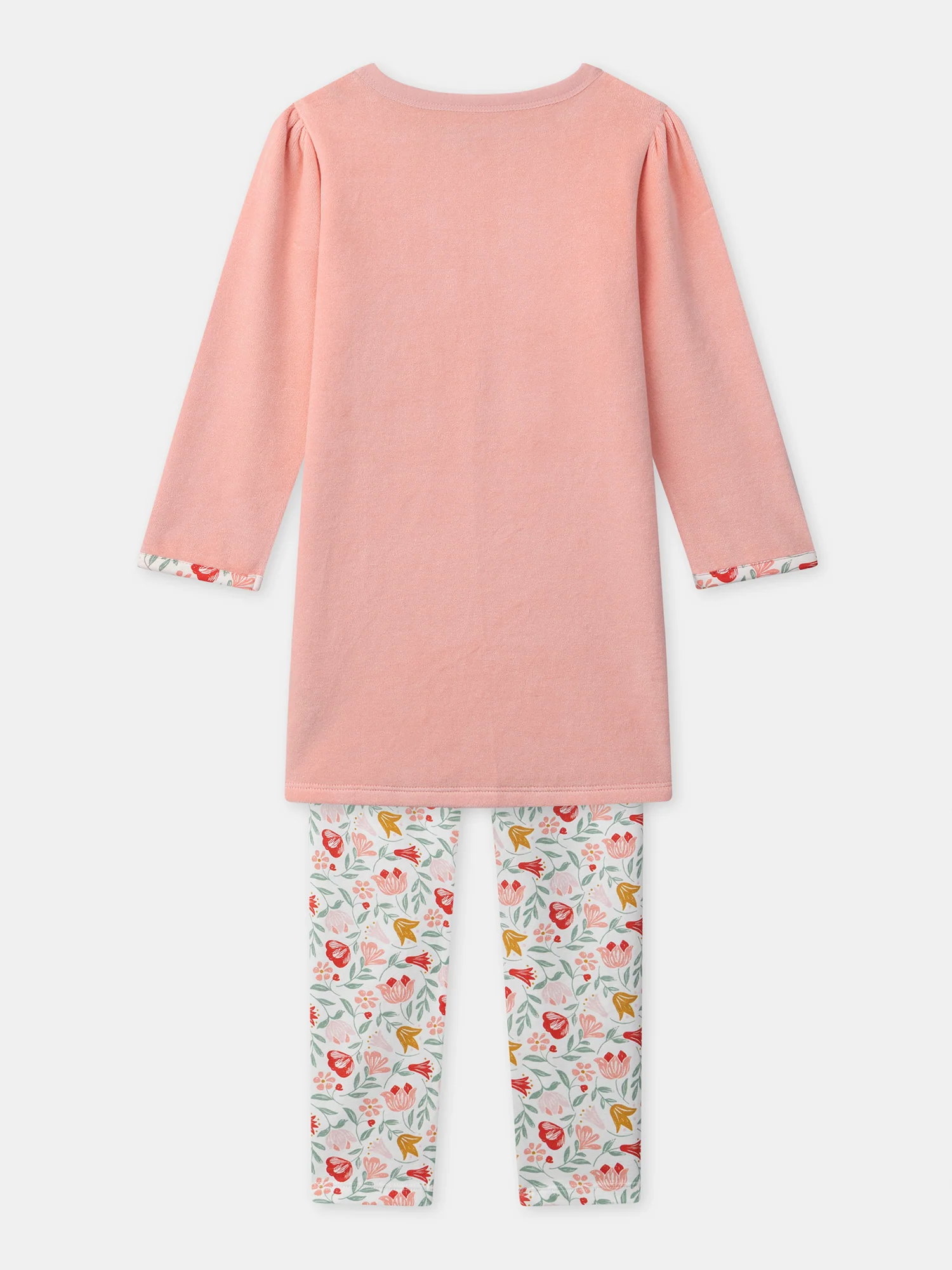Chemise de nuit corail imprimé bouquet Fille – Image 9