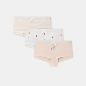 Lot de 3 culottes fleurs Fille