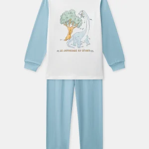Pyjama bleu imprimé dinosaure Garçon