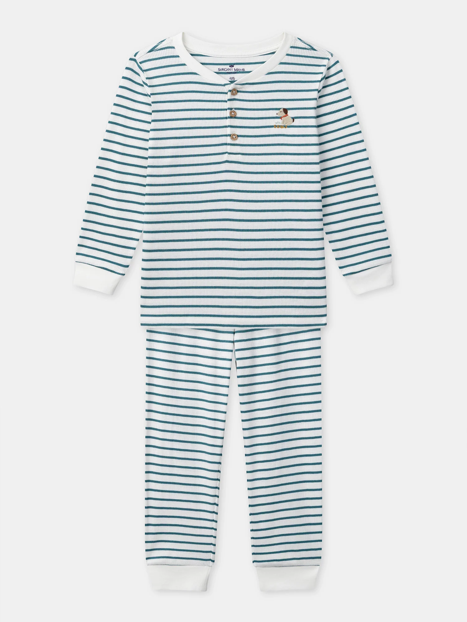 Pyjama marinière bleu canard Garçon