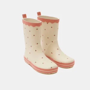 Bottes de pluie écrues imprimée fraises Fille