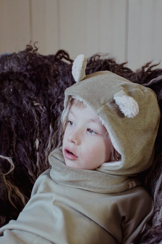 cagoule à oreilles THEOPHILE kaki – Image 2