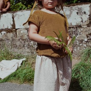 Jupe MARGOT enfant imprimé pépins latte