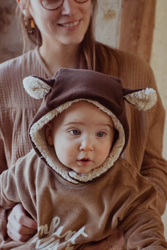 bonnet à oreilles LELIO grain de café – Image 7