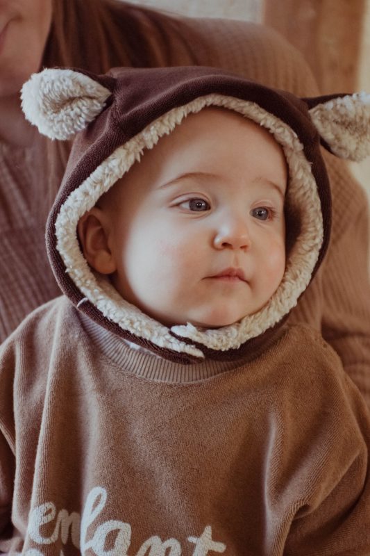 bonnet à oreilles LELIO grain de café – Image 4