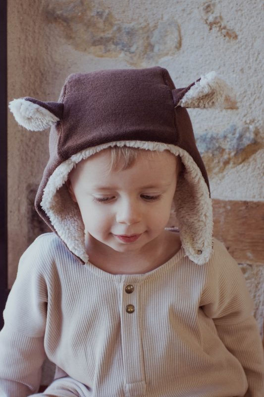 bonnet à oreilles LELIO grain de café – Image 8