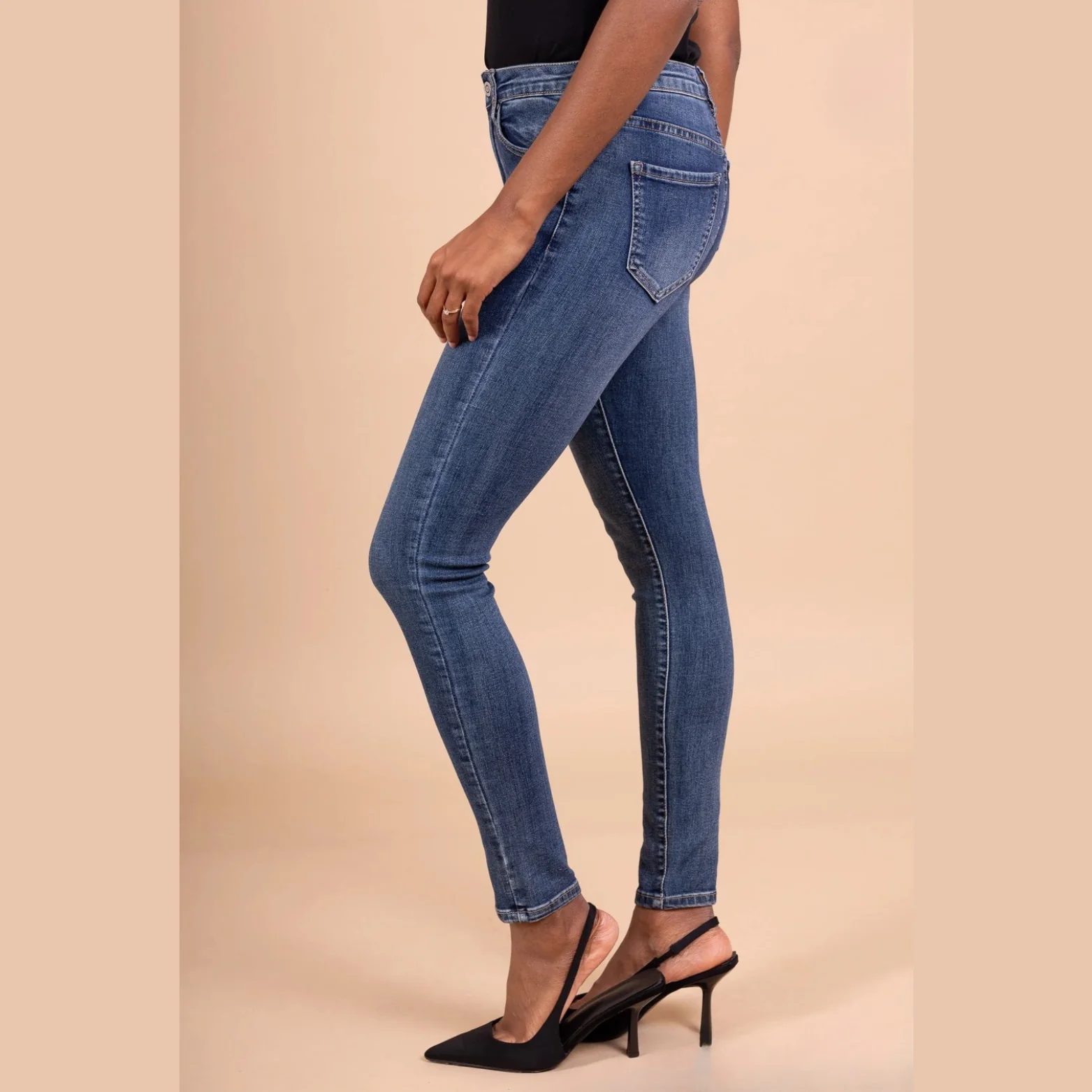 Jean skinny taille haute stretch – Image 3