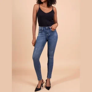 Jean skinny taille haute stretch