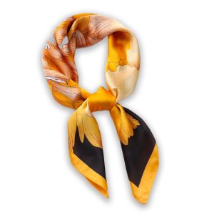 Carré de soie jaune Hofsos