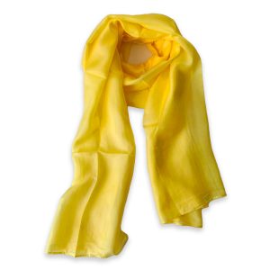 Foulard en soie jaune Bari