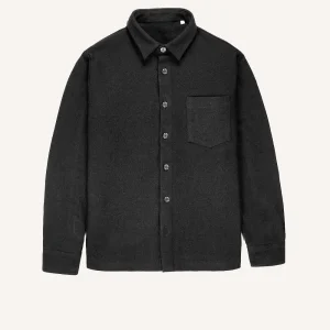 Surchemise en laine ÉPURE unie