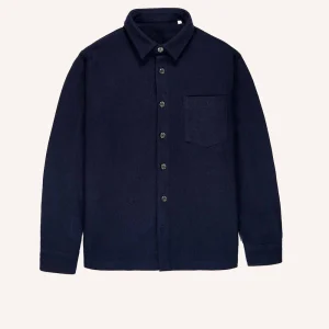 Surchemise en laine ÉPURE unie