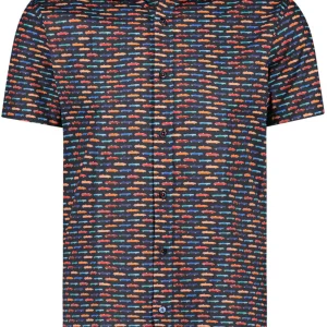 A Fish Named Fred Cadillac Short Sleeve Shirt Navy