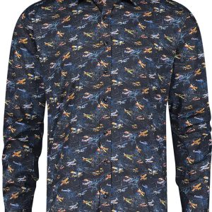A Fish Named Fred Aeroplanes Shirt Navy
