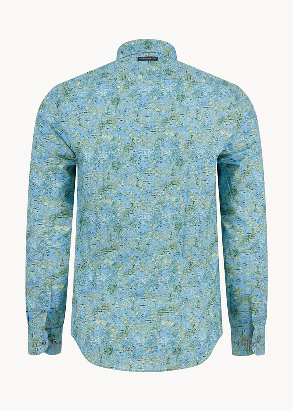 A Fish Named Fred Watercolor Lily Shirt Light Blue – Image 3