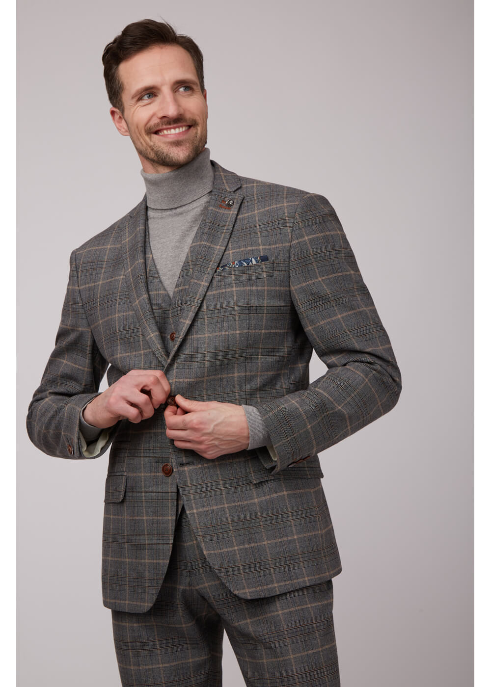 Antique Rogue Bailey Check Jacket Grey