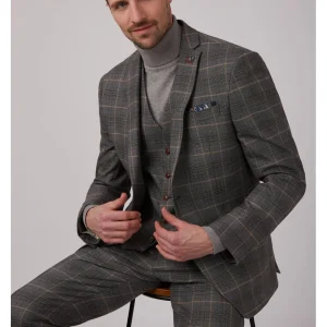 Antique Rogue Bailey Check Waistcoat Grey