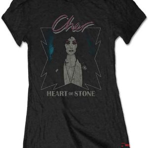 Band Shirts Cher Heart of Stone Girly T-Shirt Black