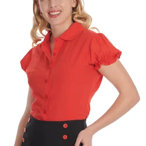 Banned Betsy Bloom 40's Blouse Red