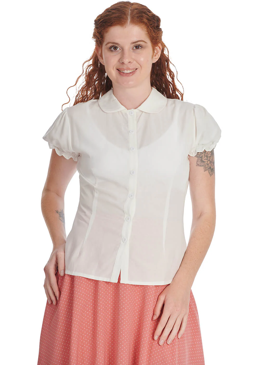 Banned Betsy Bloom 40's Blouse White – Image 2