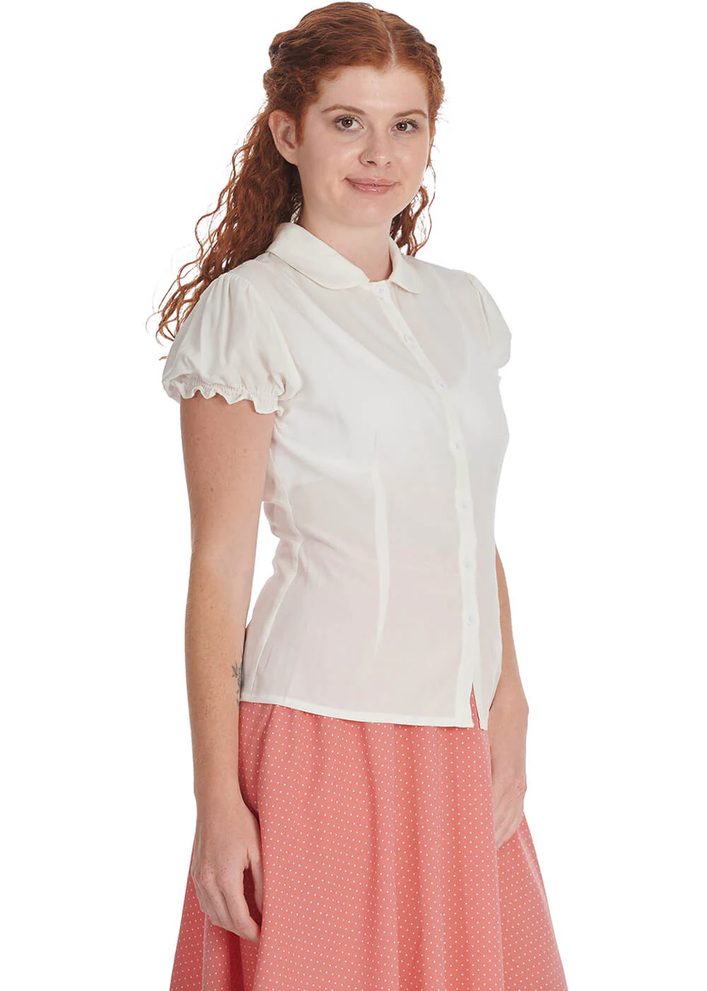 Banned Betsy Bloom 40's Blouse White – Image 5