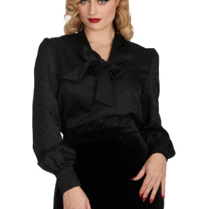 Banned Half Moon Blouse Black
